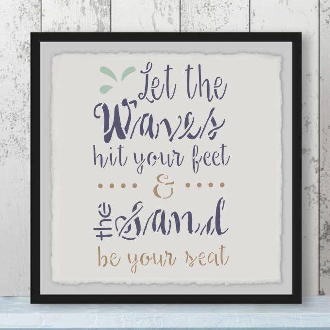 Waves Expression Craft Stencil for wholesale by Oak Lane Studio