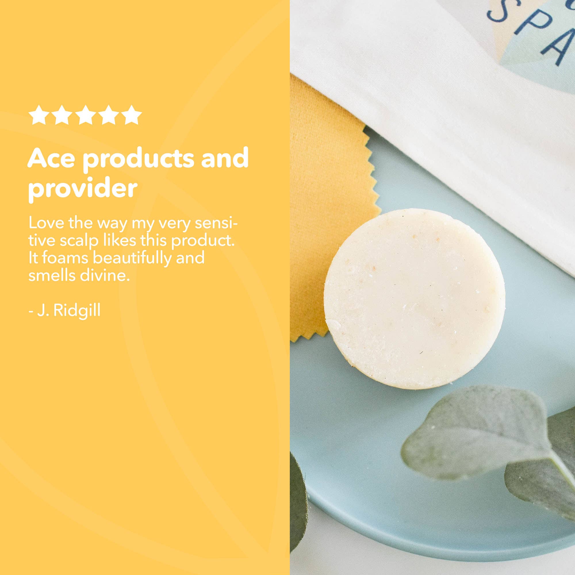 The Natural Spa Cosmetics - Wholesale Shampoo Puck/Solid Shampoo - Eucalyptus Lemon Shampoo Bar4