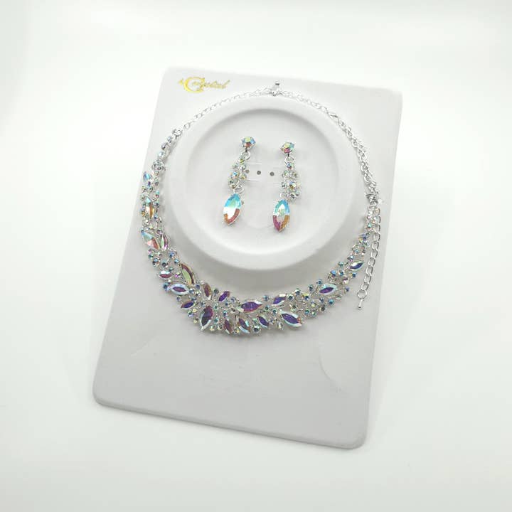 TAPA fashion - Vendita all'ingrosso Parure di gioielli - Set Collana e Orecchini di Cristallo FJN366 (1PC)8