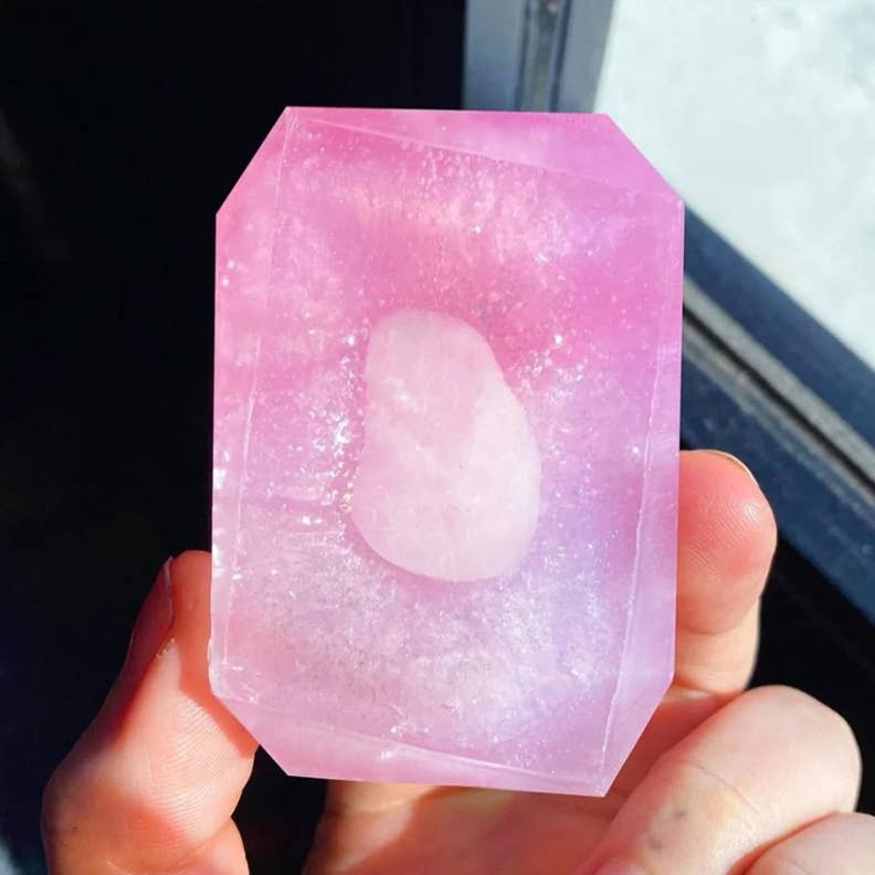 Crystal Bar Soap - Wholesale Bar Soap - Wild Roses - 3oz Crystal Infused Bar Soap1