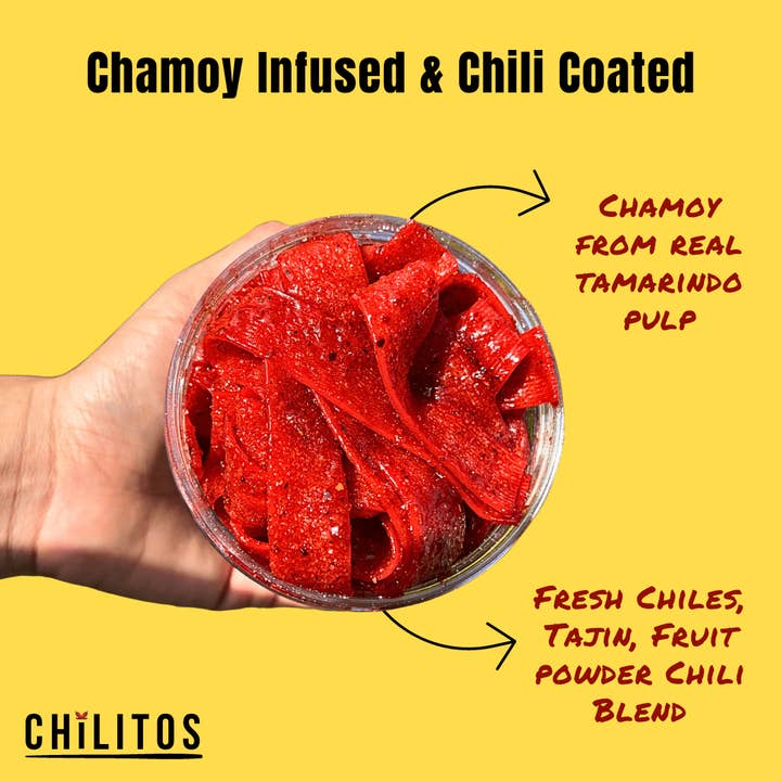 Chilitos - Wholesale Gummy - Strawberry Sour Belts Chamoy Candy