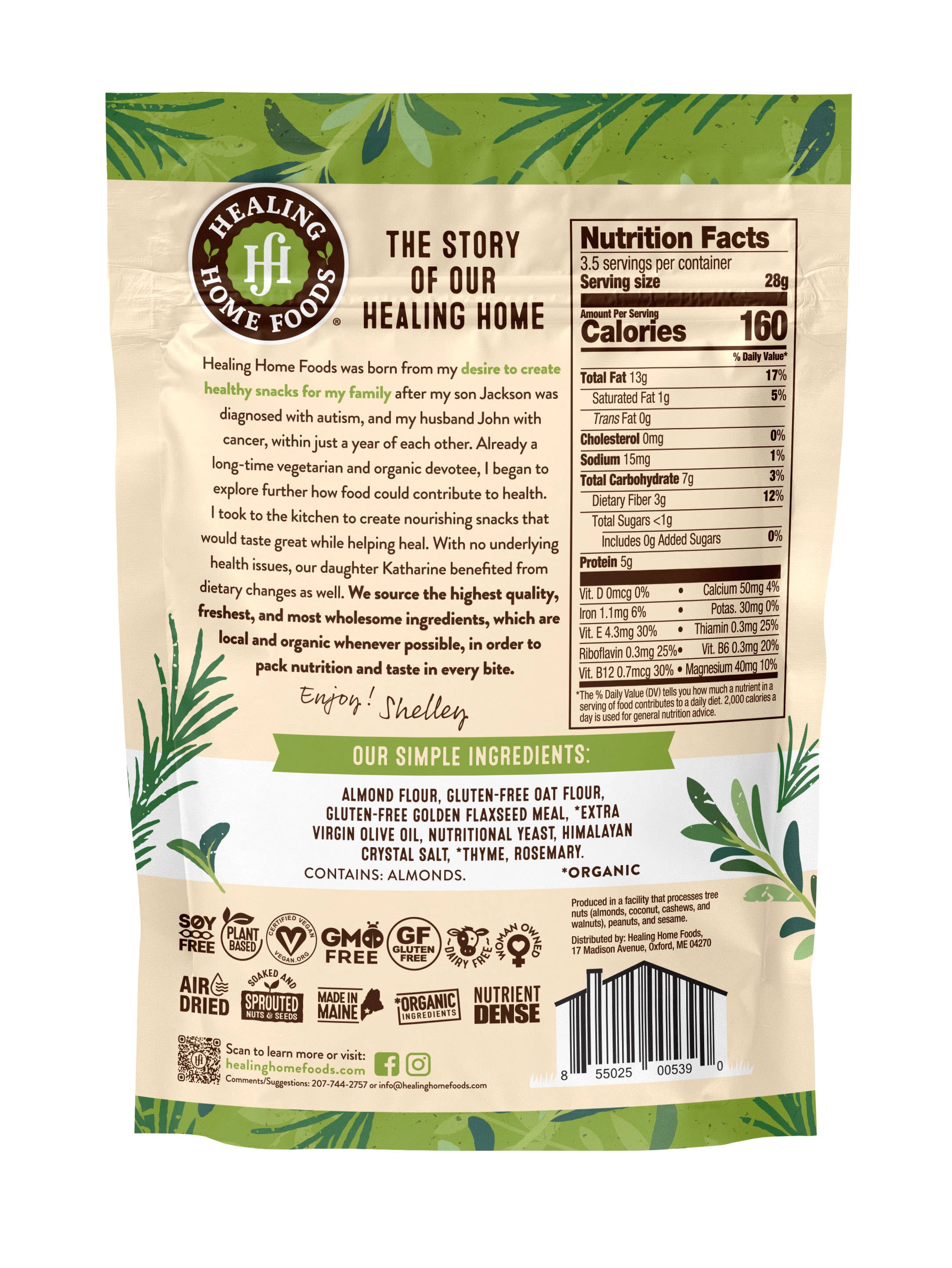 Healing Home Foods - Wholesale Crackers - Air-Dried Crackers Garden Herb1