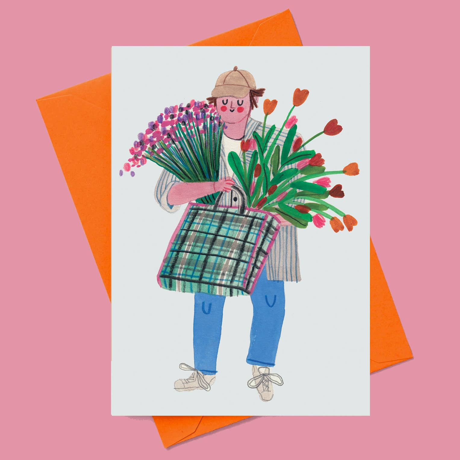 Daria Solak Illustrations – Großhandel Grußkarten für den Alltag – Grußkarte „THE FLOWER GUY“ von Daria Solak Illustrations2