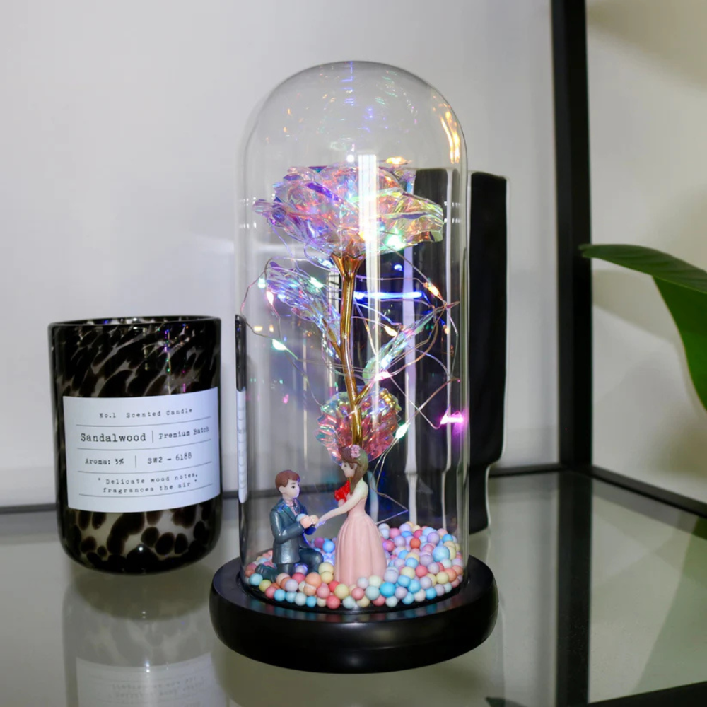 Moderny – wholesale Dekorativt bordsobjekt – Faerelle™ Glittrig Ros21