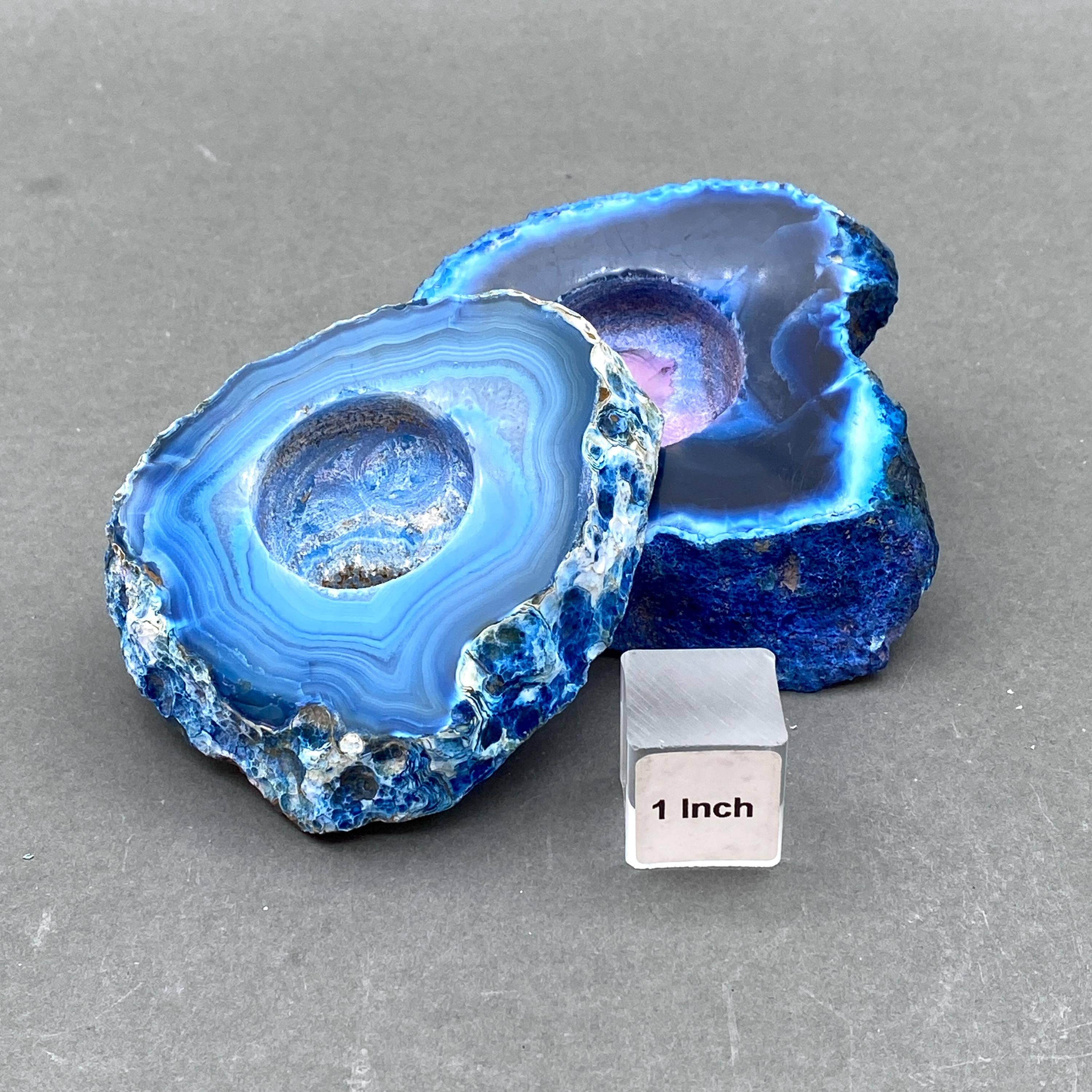 Crystal River Gems LLC - Wholesale Candle Holder - Agate Assorted Color Small Slab Tea Light Candle Holder2