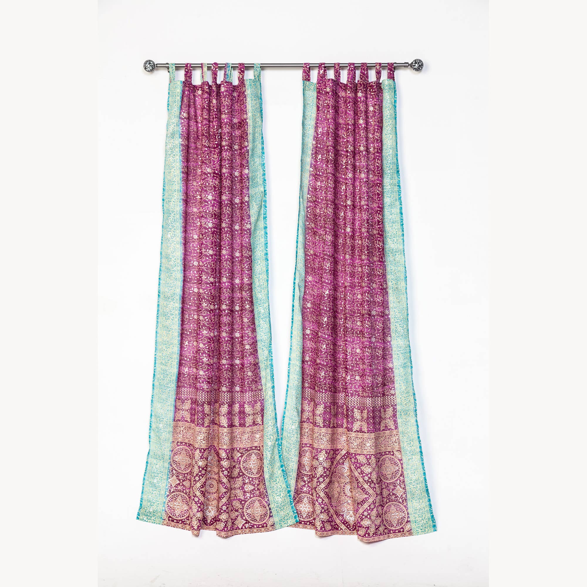 Colors By Padmini - Wholesale Curtain - Purple Haze Home Collection Light-filtering Sari Curtains6
