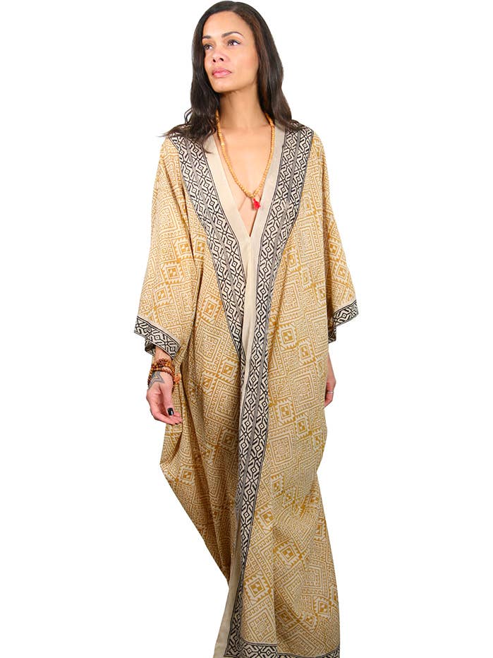 Cotton - Slit Maxi Kaftan for wholesale by Lotta Stensson