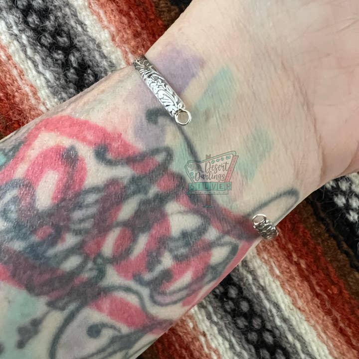 Desert Darlings Silver - Wholesale Bangle Bracelet - Sterling Silver Floral Bangle #227