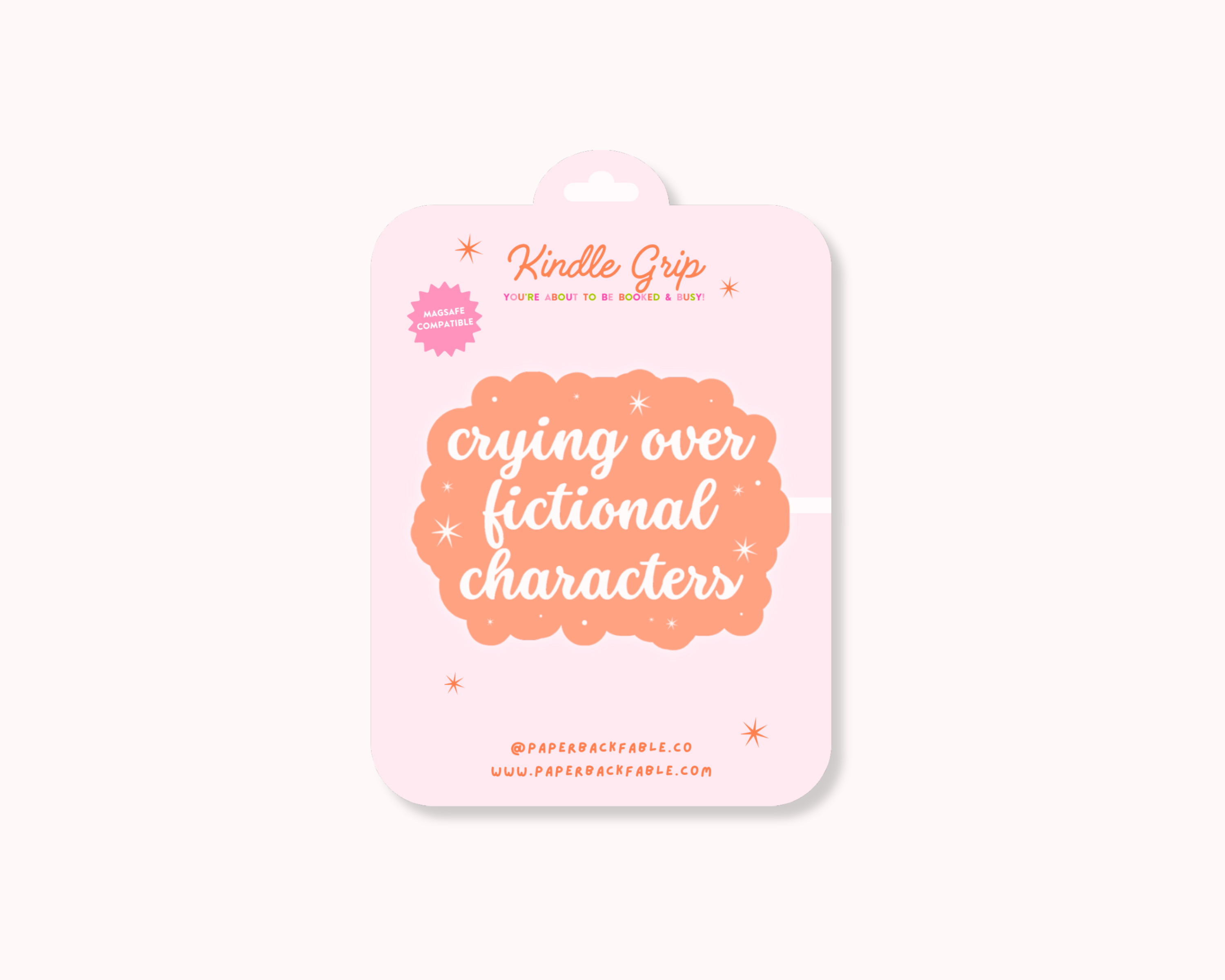 Paperback Fable & Co. – wholesale Phone grip – Crying Over Fictional Characters - Kindle Grip1