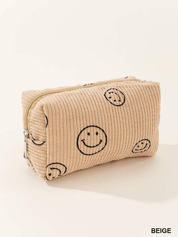 .0811 Bolsa de Cosméticos de Pana con Cara Sonriente SI-25602 para venta al por mayor de 42POPS