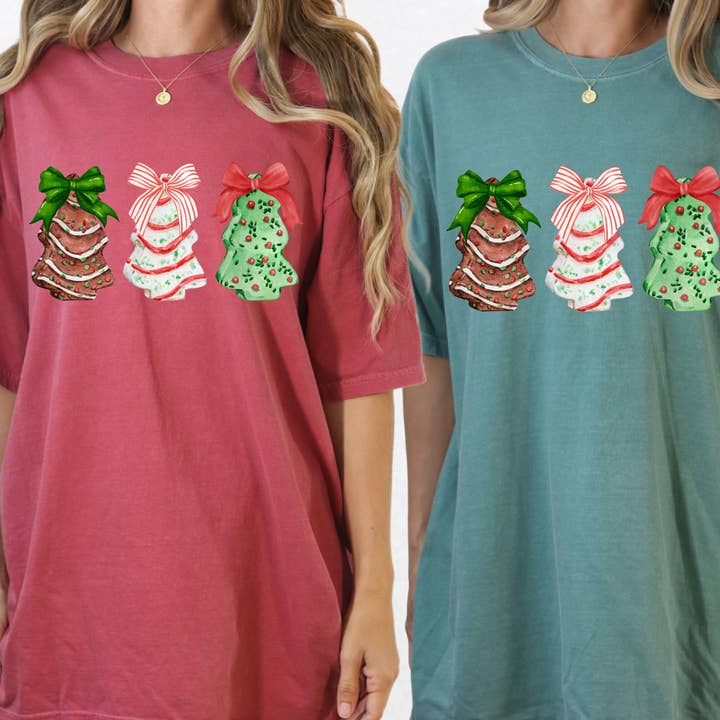 Front Porch Boutique - Wholesale T-Shirt (Graphic) - Unisex - Christmas Tree Cake Short Sleeve Tee
