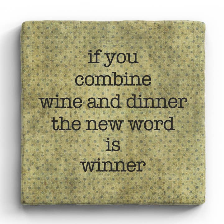 Vin och middag - Marmor Coaster för wholesale av Paisley & Parsley