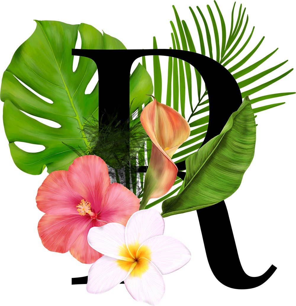 Mason Jar Merchant – Großhandel Trinkglas/Tasse – Einmachglas-Tumbler mit tropischem Monogramm17