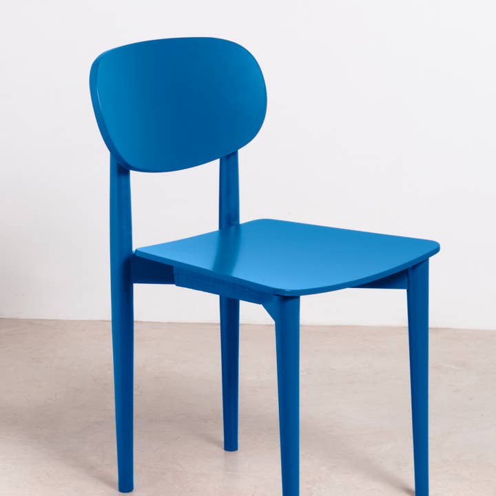 Really Nice Things - Wholesale Chair - Solid beech wood chair Prussian Blue2