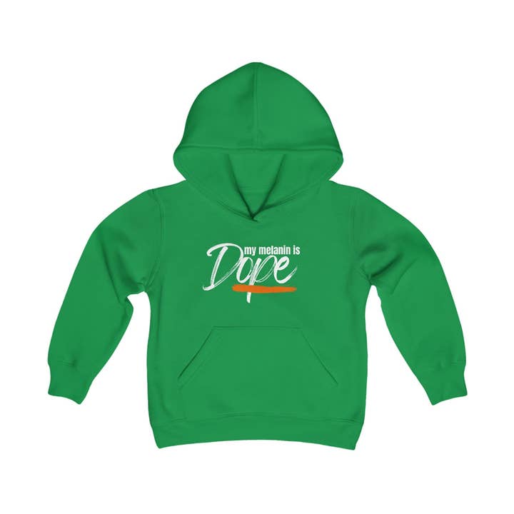 My Melanin is Dope Youth Heavy Blend Hooded Sweatshirt for wholesale by My Melanin Fits