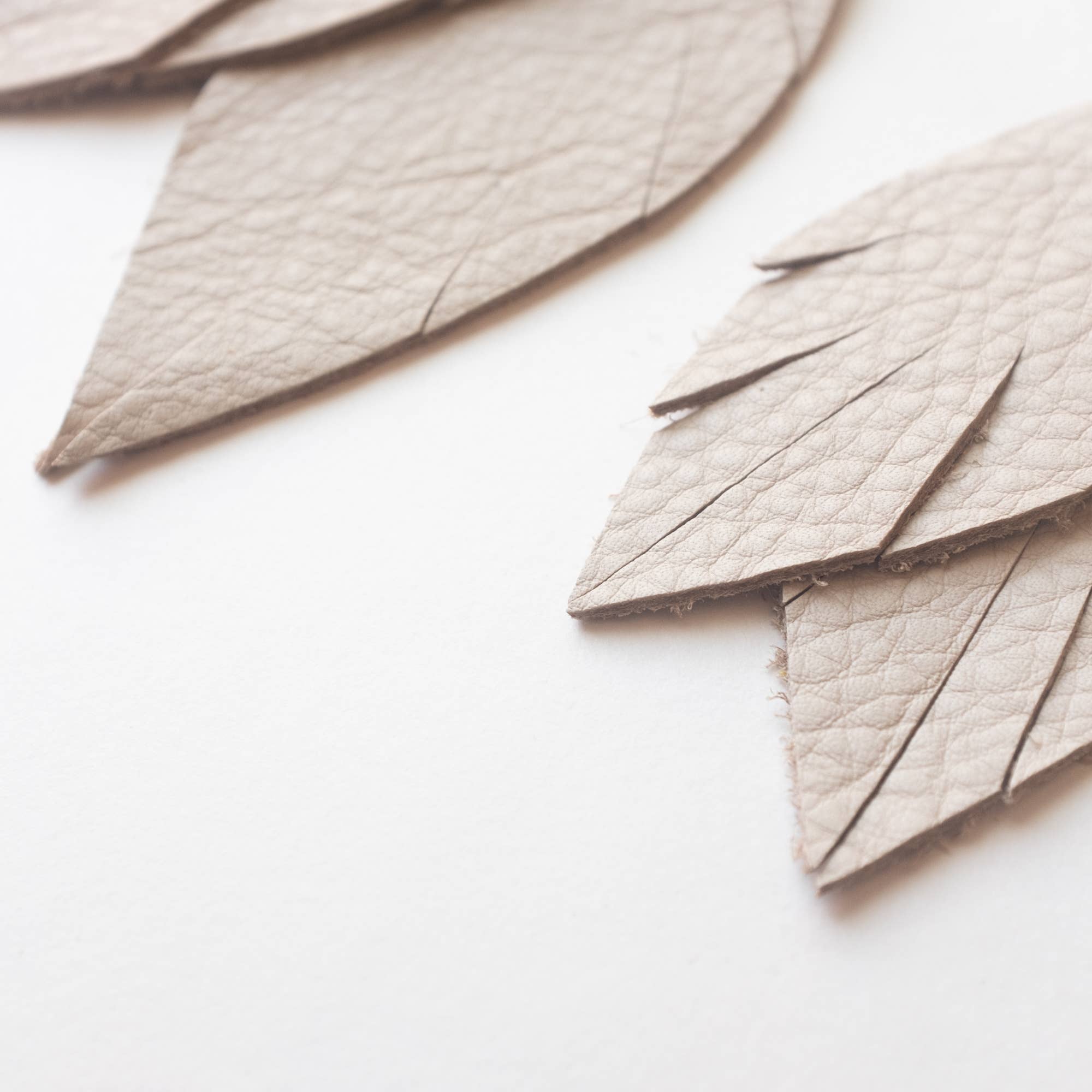 Waterloo Style - Wholesale Dangle Earrings - The SoCo Cream Leather Earrings1