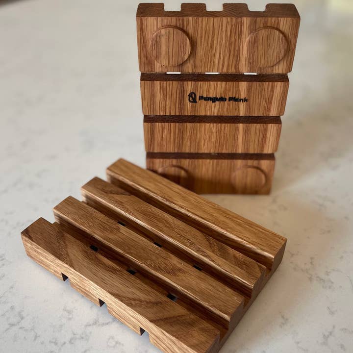 White Oak Soap Tray for wholesale by Penguin Plank