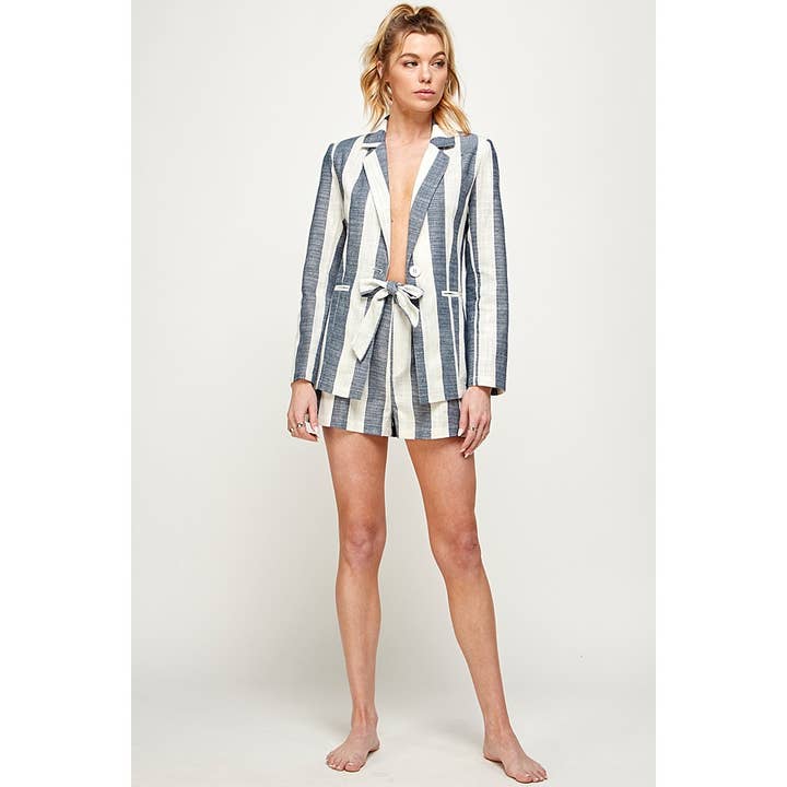 Shorts mit weitem Bein und Streifen für den Großhandel von LUXYUSA