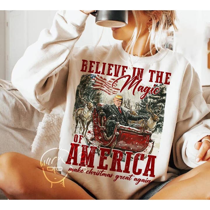 Believe Magic America Trump-Shirt, Weihnachts-Trump-Sweatshirt für den Großhandel von NVC Ecommerce LLC