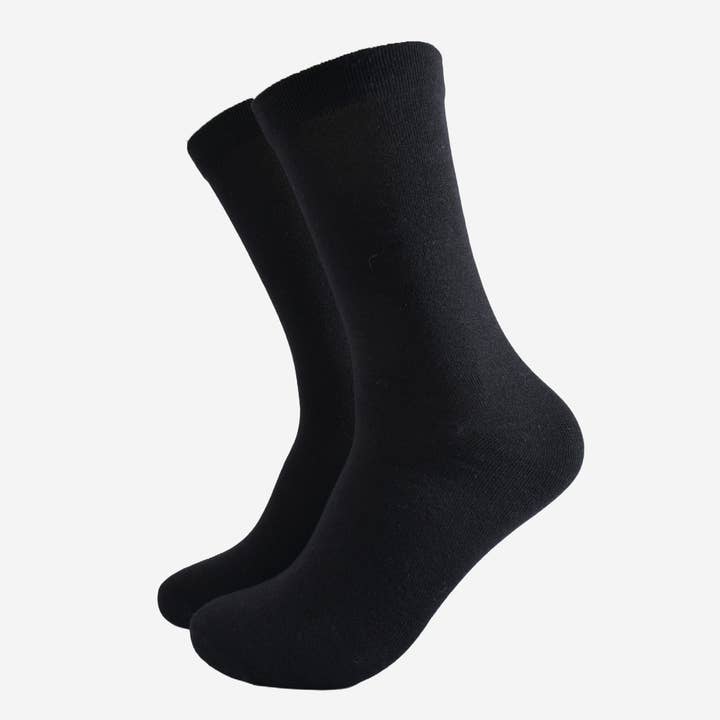 Plain Bamboo Socks in Black for wholesale by Sock Talk