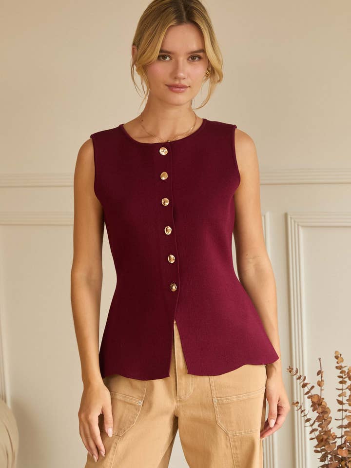 Sleeveless Sweater Knit Peplum Top and other Purchase Wholesale peplum. Free Returns & Net 60 Terms on Faire trending on Faire.