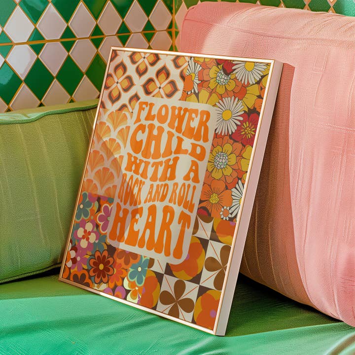 GiGi Thomas Designs - Venta al por mayor Ilustración - Niño de flores con estampado de corazón de rock and roll4