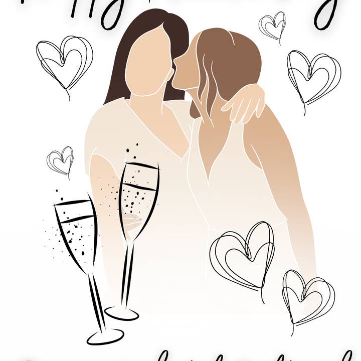 Bare Cards – wholesale Anniversary card – Gay Anniversary Card for Girlfriend