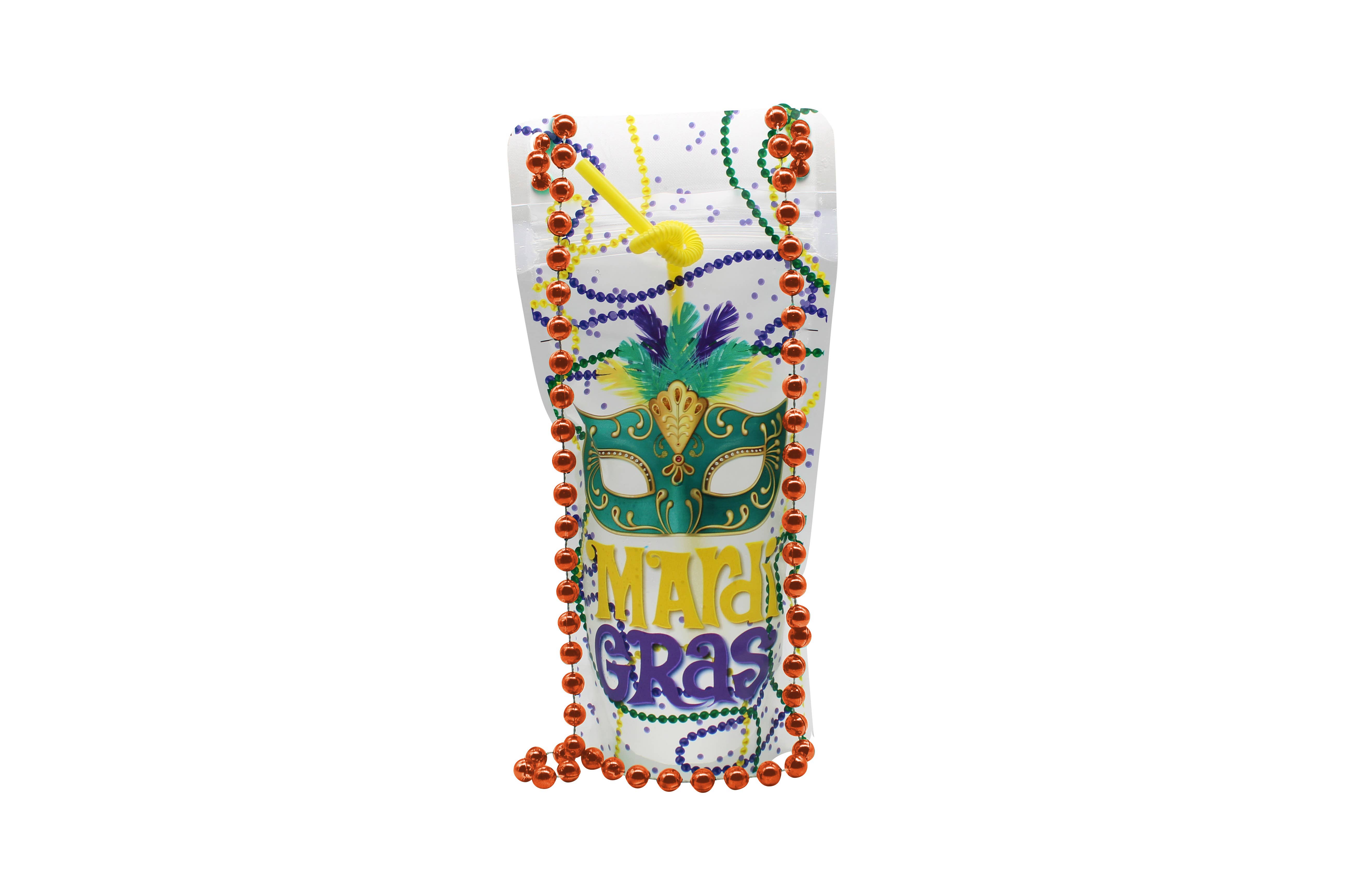 NeckSip - Wholesale Party Favor - Mardi Gras - Draagbare drinkzakjes (16 oz | 2-pack)5