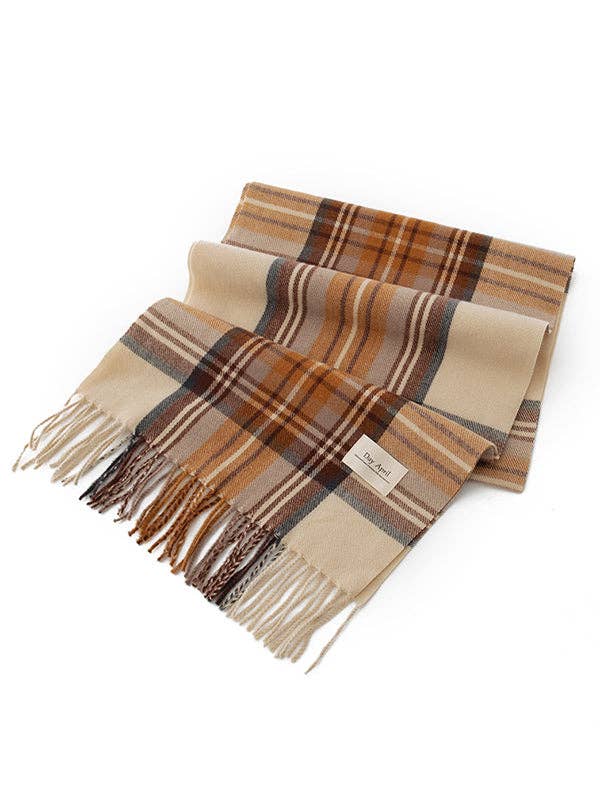 Ekartini - Wholesale Scarf - Women's - Keep Warm Plaid Tasseled Shawl&Scarf8