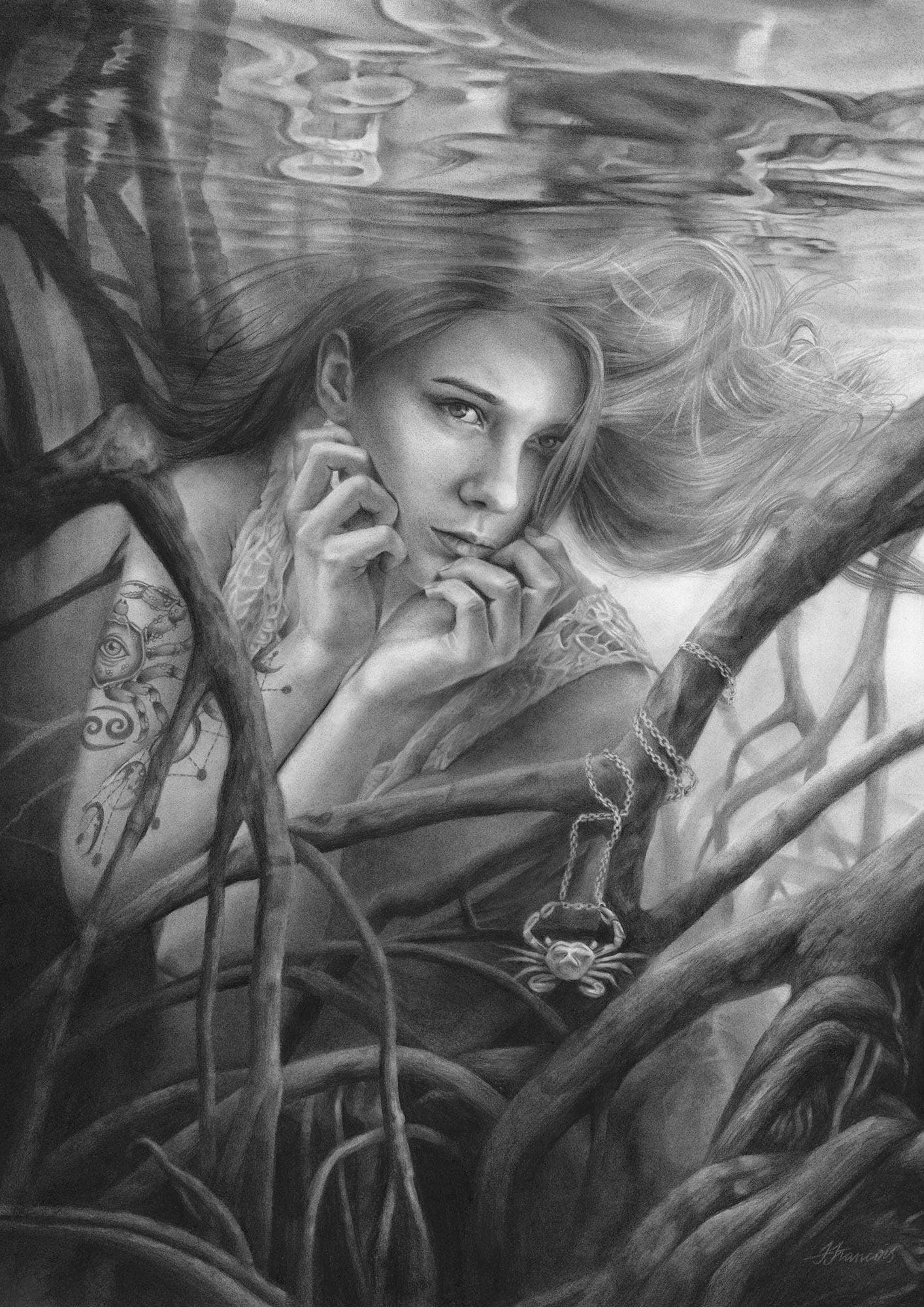 Fiona Francois Art - Vendita all'ingrosso Stampa artistica - Stampa su tela 'Cancer'3