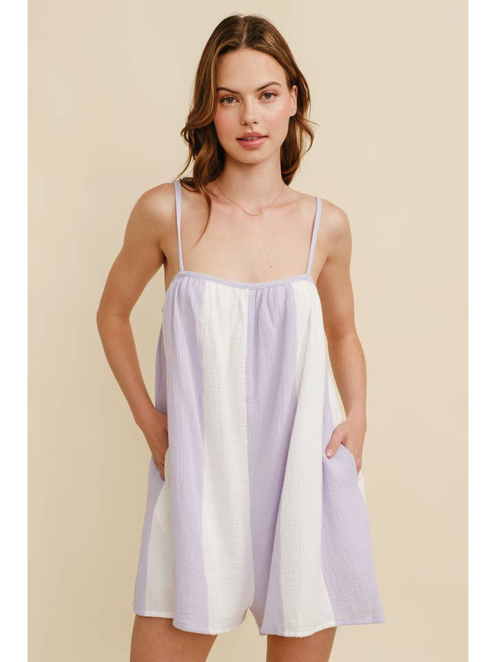 Cloud Ten - Wholesale Romper - Women's - CR18069 - STRIPED OVERSIZED GAME DAY SUMMER ROMPER13