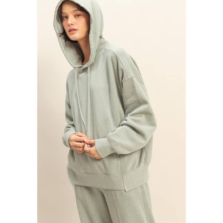 Double Zero - Wholesale Hoodie - Women's - Drop Shoulder Long Sleeve Oversized Hoodie