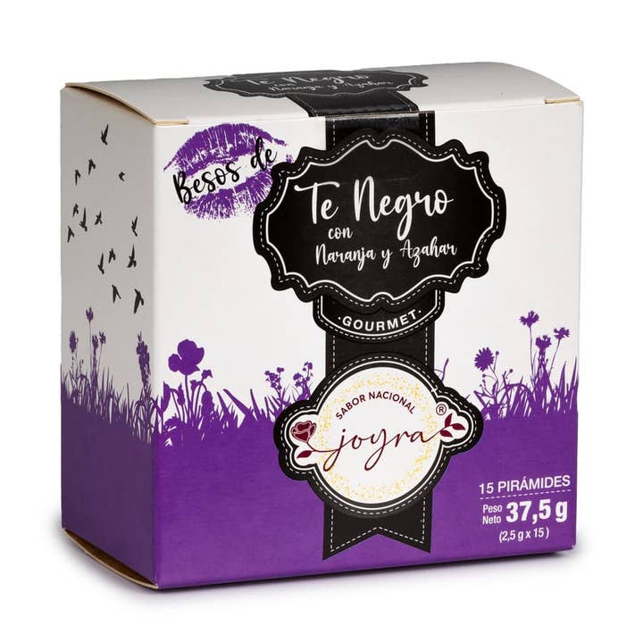 Schwarzer Tee, Orange und Orangenblüte - 15 Beutel für den Großhandel von Joyra Sabor Nacional