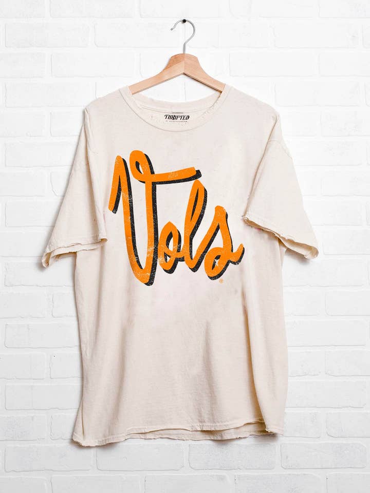 University of Tennessee Vols Barbie Off White Thrifted Tee for wholesale by LivyLu