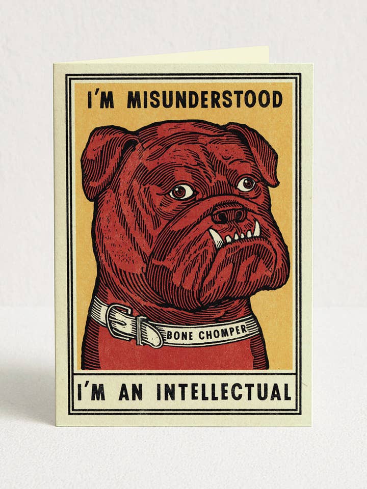 Bone Chomper Greeting Card for wholesale by Ravi Zupa Arts