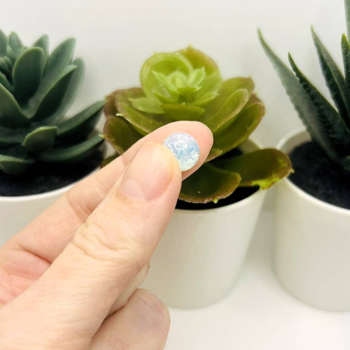 Guerrilla Charm - Wholesale Beads - 10mm Blue and Clear Crackle Glass Beads2