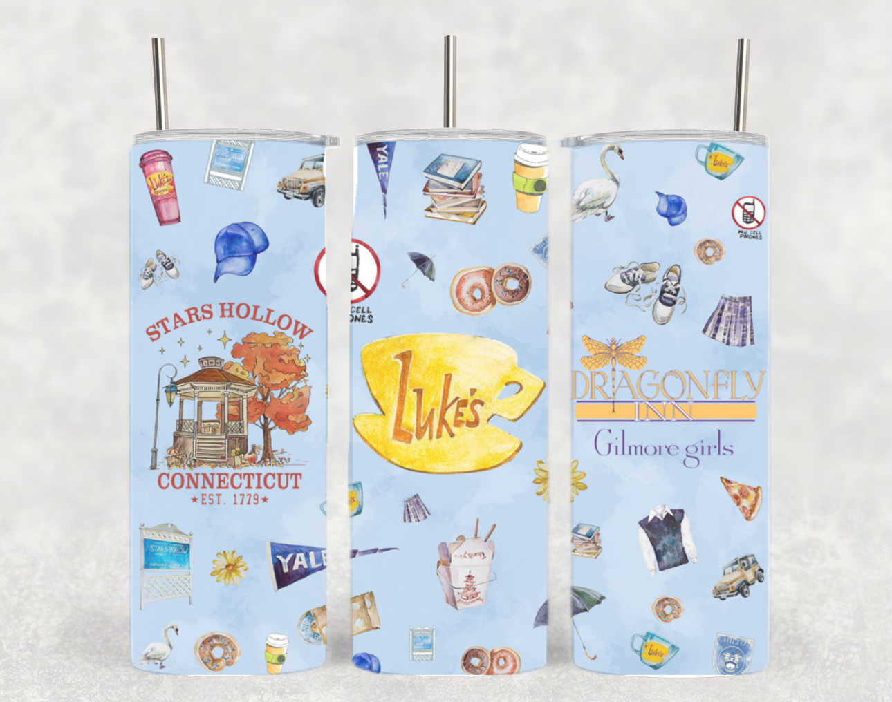 The Geek Boutique - Wholesale Insulated Mug/Tumbler - Luke's Cafe Stars Hollow GG Tv Show Book Lover Tumbler0