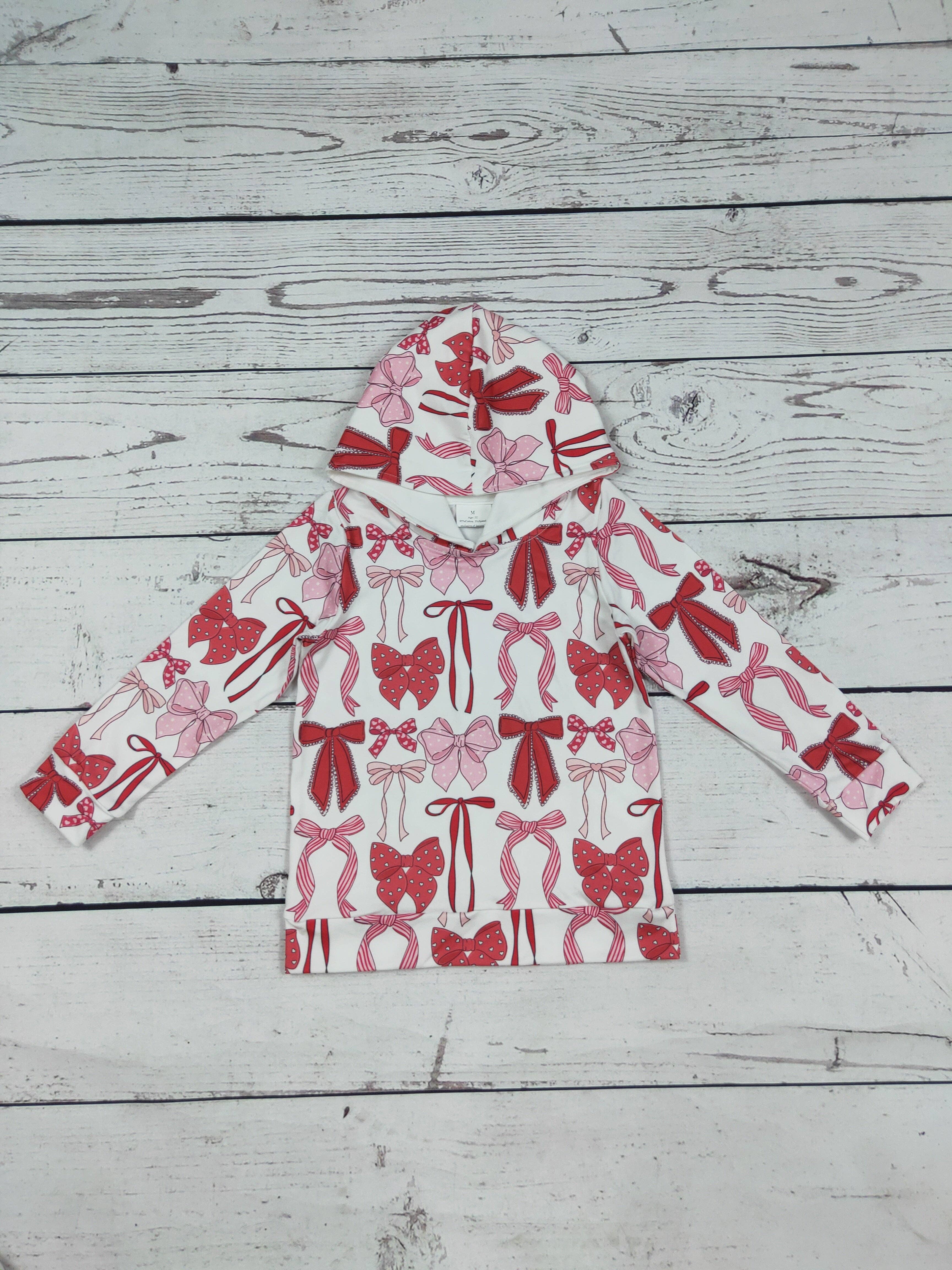 sassy kids palace - Wholesale Hoodie - Kids - Bow Printed Kids Girls Hoodie