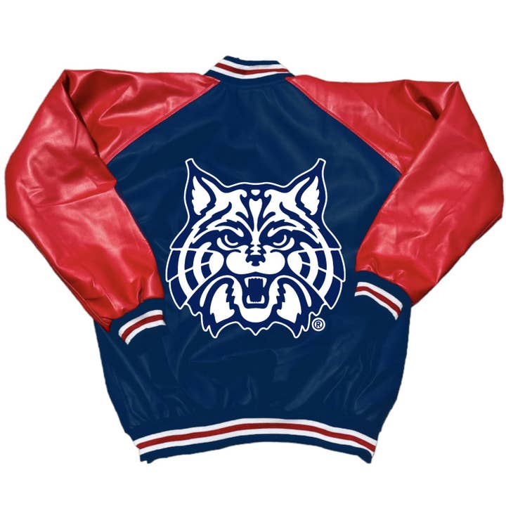Lojo Collegiate Apparel - Vendita all'ingrosso Giacca stile college e da baseball - Donna - Giacca Letterman Varsity dell'Università dell'Arizona