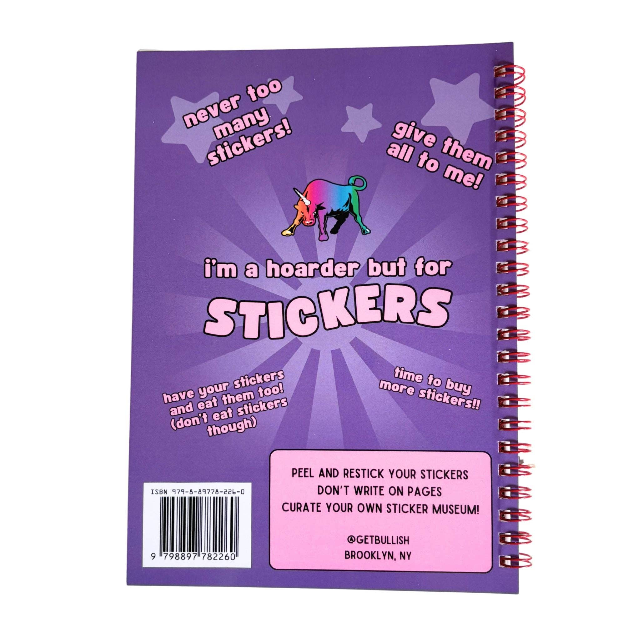 GetBullish - Wholesale Sticker - Reusable Sticker Storage Book - Emotionally Attached2
