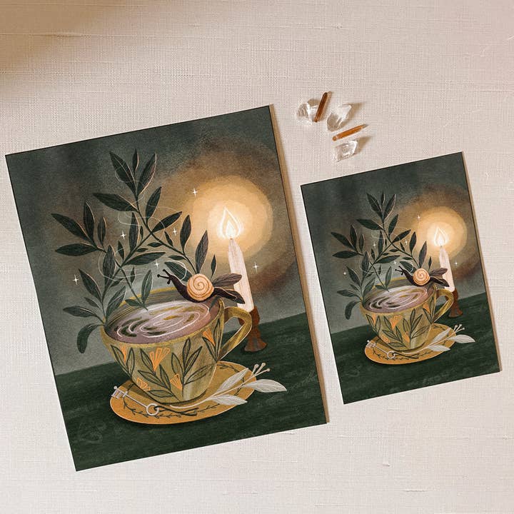 Lantern Print Co. - Wholesale Art Print - Art Print: Tea Leaves; 5x7, 8x10, 4x61