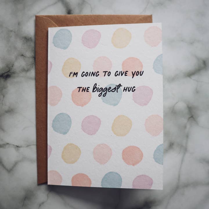 Tarjeta de amistad: te voy a dar el abrazo más grande para venta al por mayor de Harris Card Co