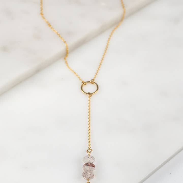 Mossy ametyst Lariat for engroshandel hos Aerlume