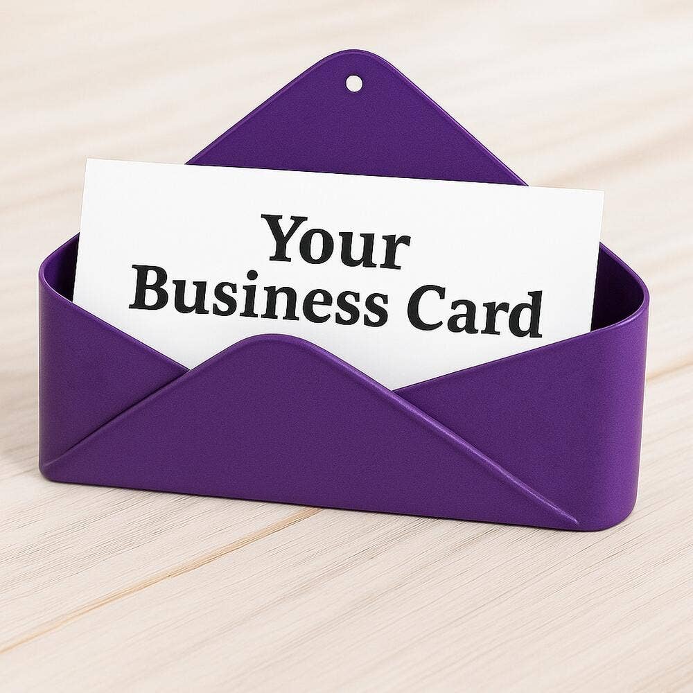 Factory Direct Craft – wholesale Basket –  Metal Envelope Business Card Holder - Select Color10