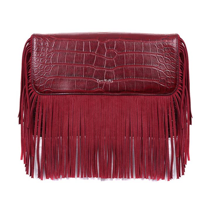 Bonnie Croco Effect Rød Læder Crossbody for engroshandel hos Tara Folks