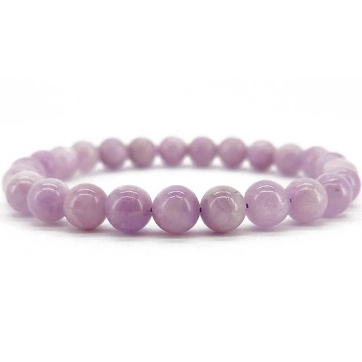 Kunzite bracelet Brazil A (7-8mm beads) for wholesale by La Boîte à Cailloux