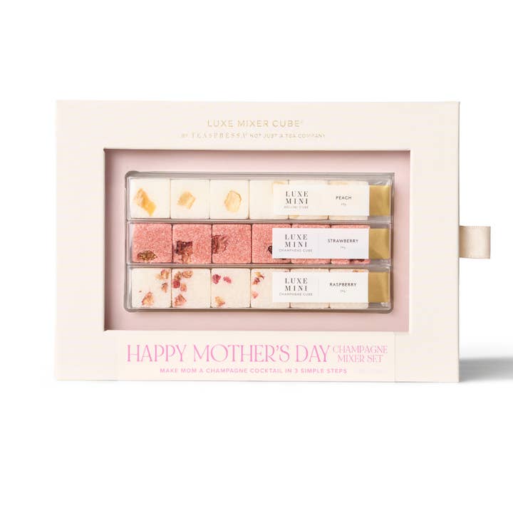 Happy Mothers Day Champagne Mixer Set for wholesale by TEASPRESSA | LUXE Mixer Cube