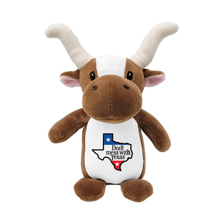Plushology® by RGU - Wholesale Stuffed/Plush Toy - Kids & Baby - 6" Squishy Longhorn Plush Animal • Don't Mess with Texas0