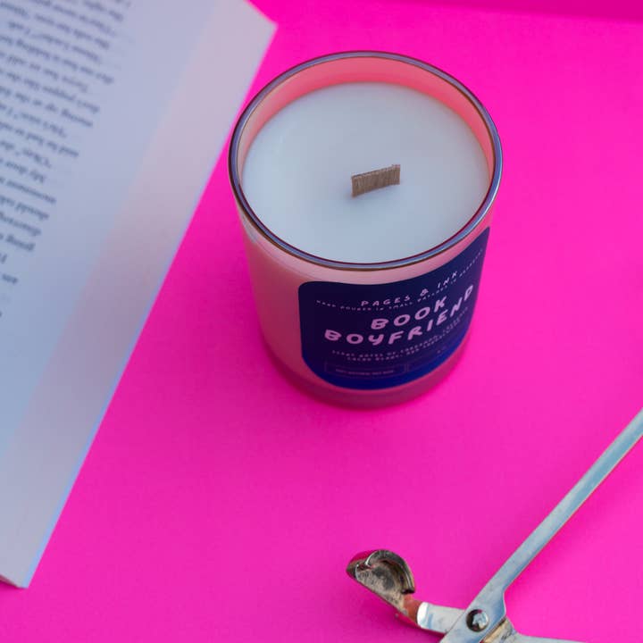 Pages and Ink - Wholesale Jar/Filled Candle - Book Boyfriend: Sandalwood Candle6