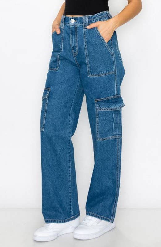 BLUE AGE - Wholesale Jeans - Women's - Teen Skaters Denim Cargo Pant3